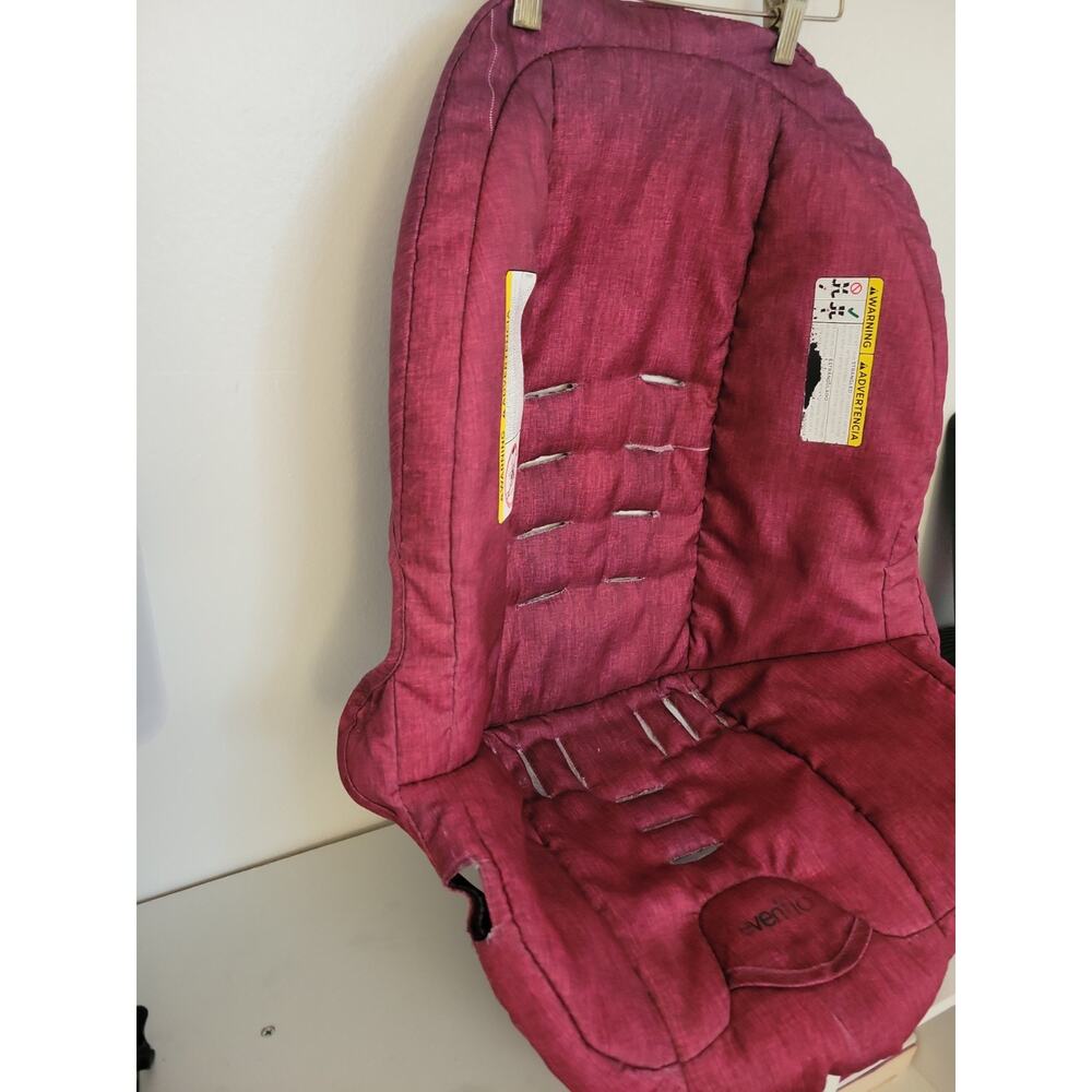 Evenflo Litemax Omni Baby Car Seat Fabric Cover Padding Cushion Pad Burgundy - Picture 9 of 15